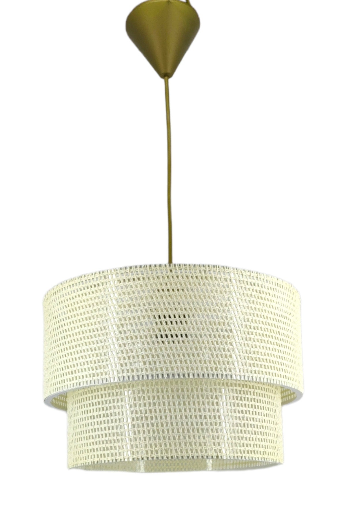 Wicker Pendant Lamp Chandelier Cream E695