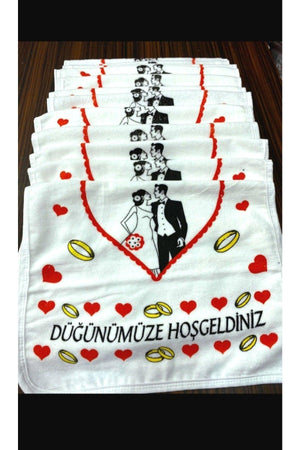 Wedding Towel White 12 Pieces ( 40x60 Cm) Quality Velvet Towel - Swordslife