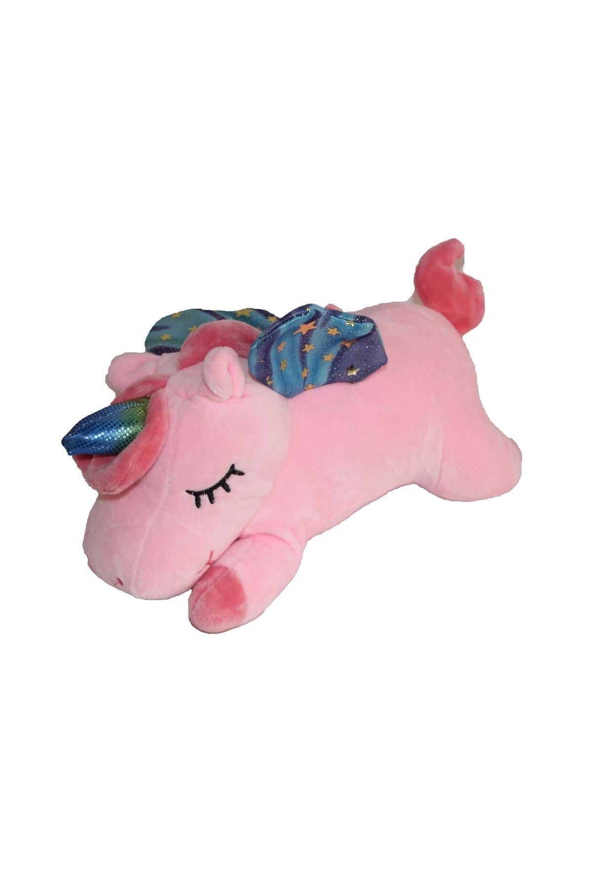 Imported Fabric Cute Star Wings Horned Unicorn Figure Plush Toy Play & Sleep Companion 28 Cm.