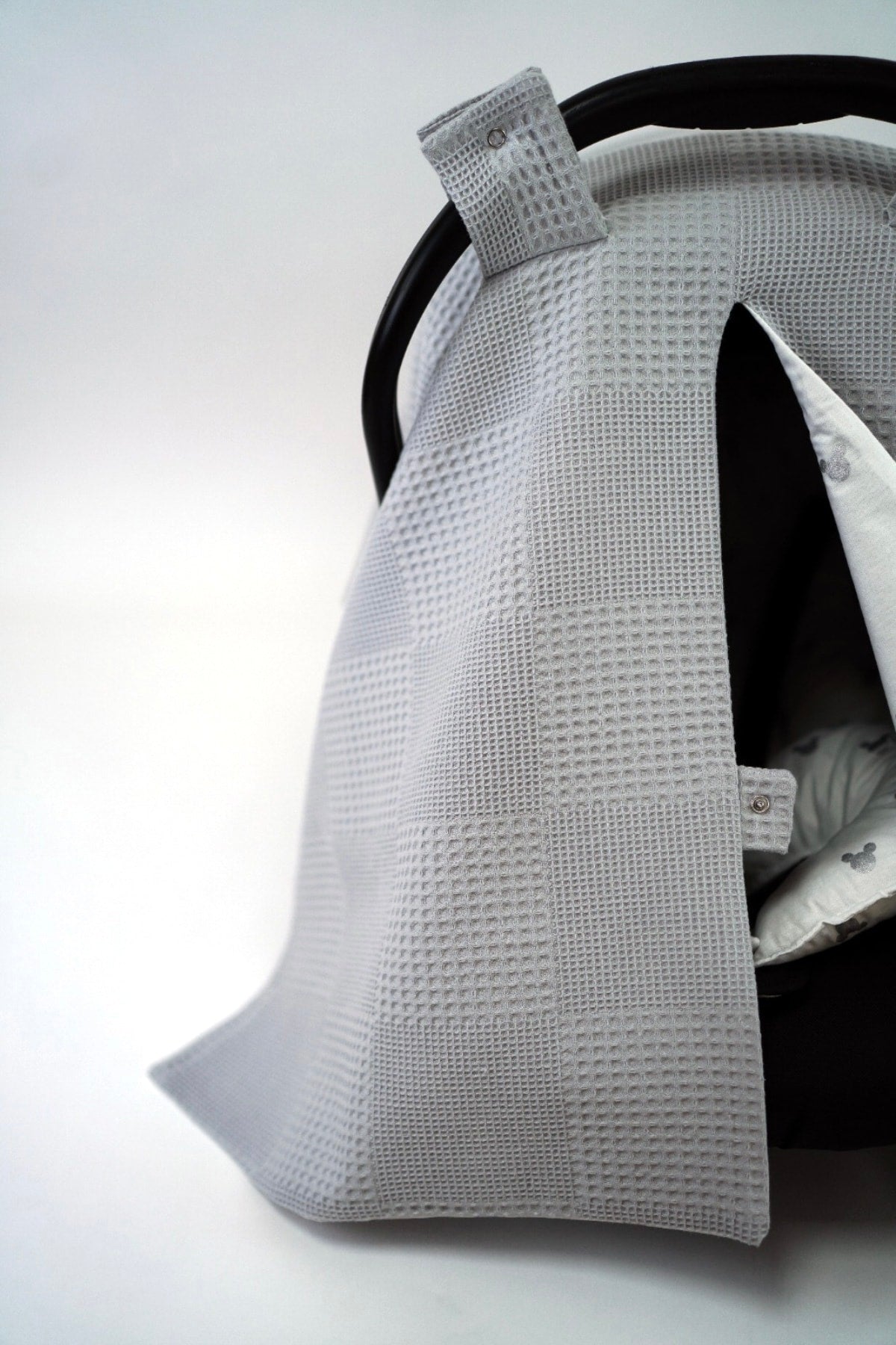 Gray Mickey Mouse Stroller Cover And Cushion