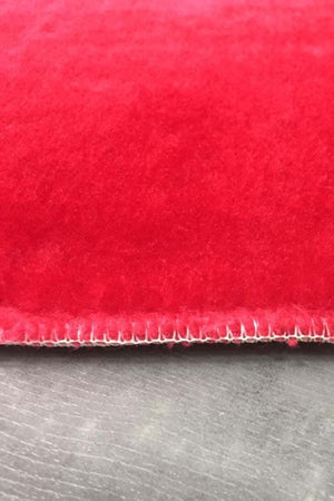 Shareton Cornered Claret Red 3-Piece Bath Mat Set Twirl Fringed Tassel Dowry Closet Set - Swordslife