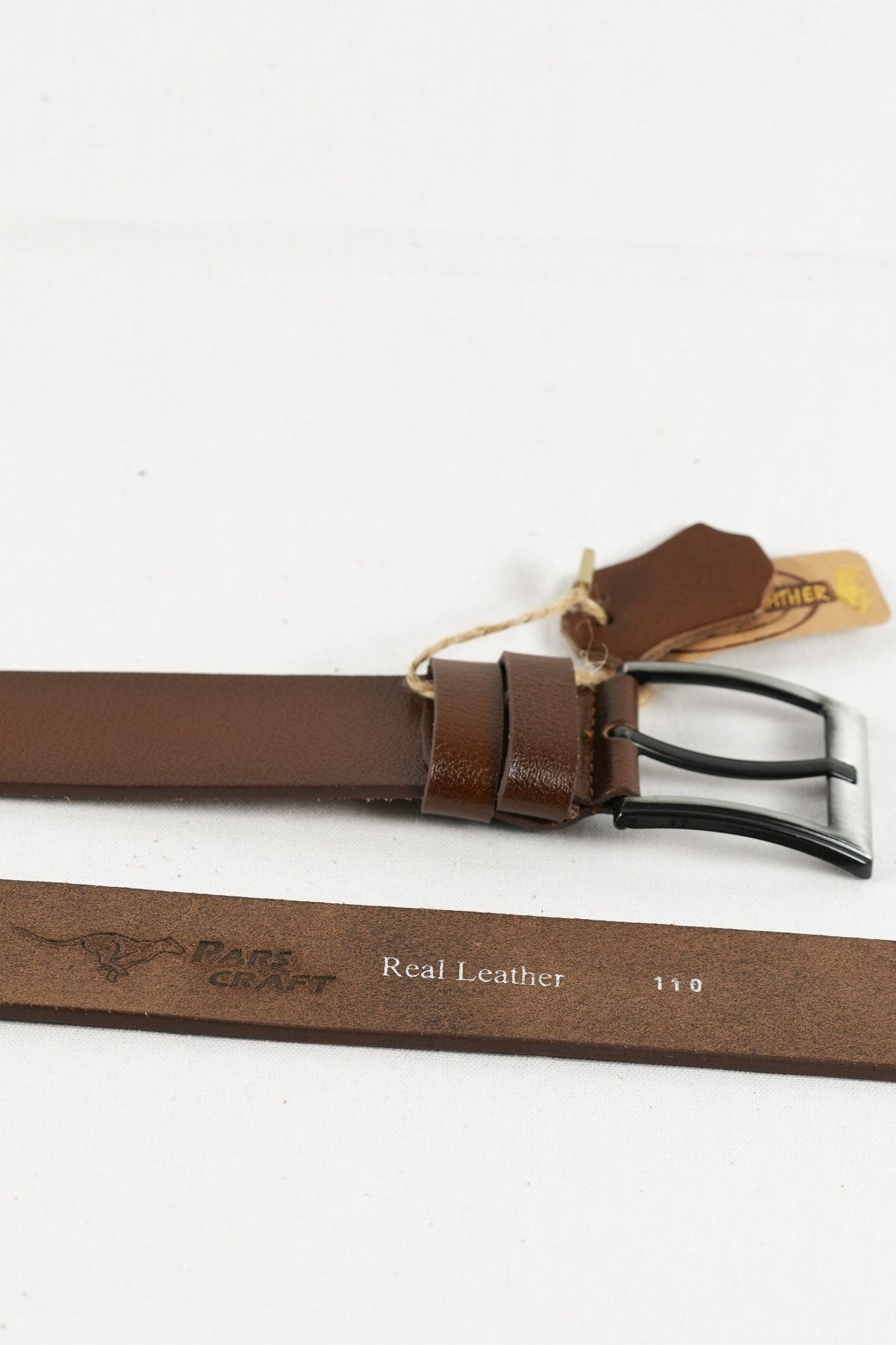 Genuine Buffalo Leather Men'S Belt 4.5 Cm Tan Jeans Sport Belt