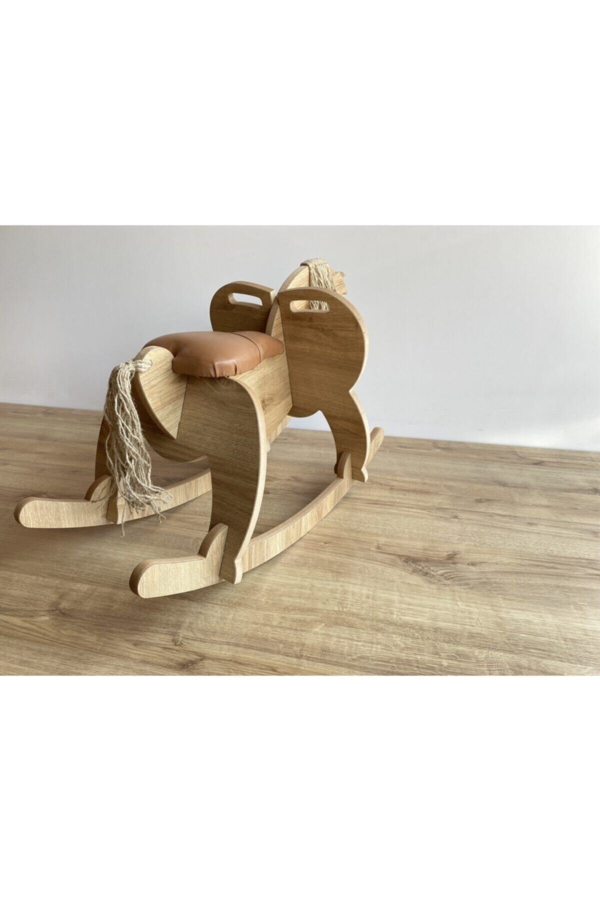 Wooden Rocking Horse - Leather Seat