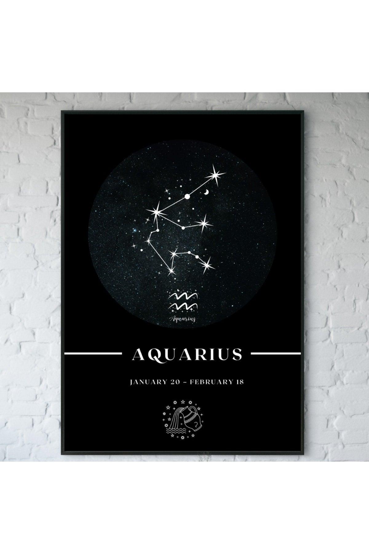 Aquarius Aquarius Constellation Constellation Chart Astrology Horoscope Symbol 34x44cm - Swordslife