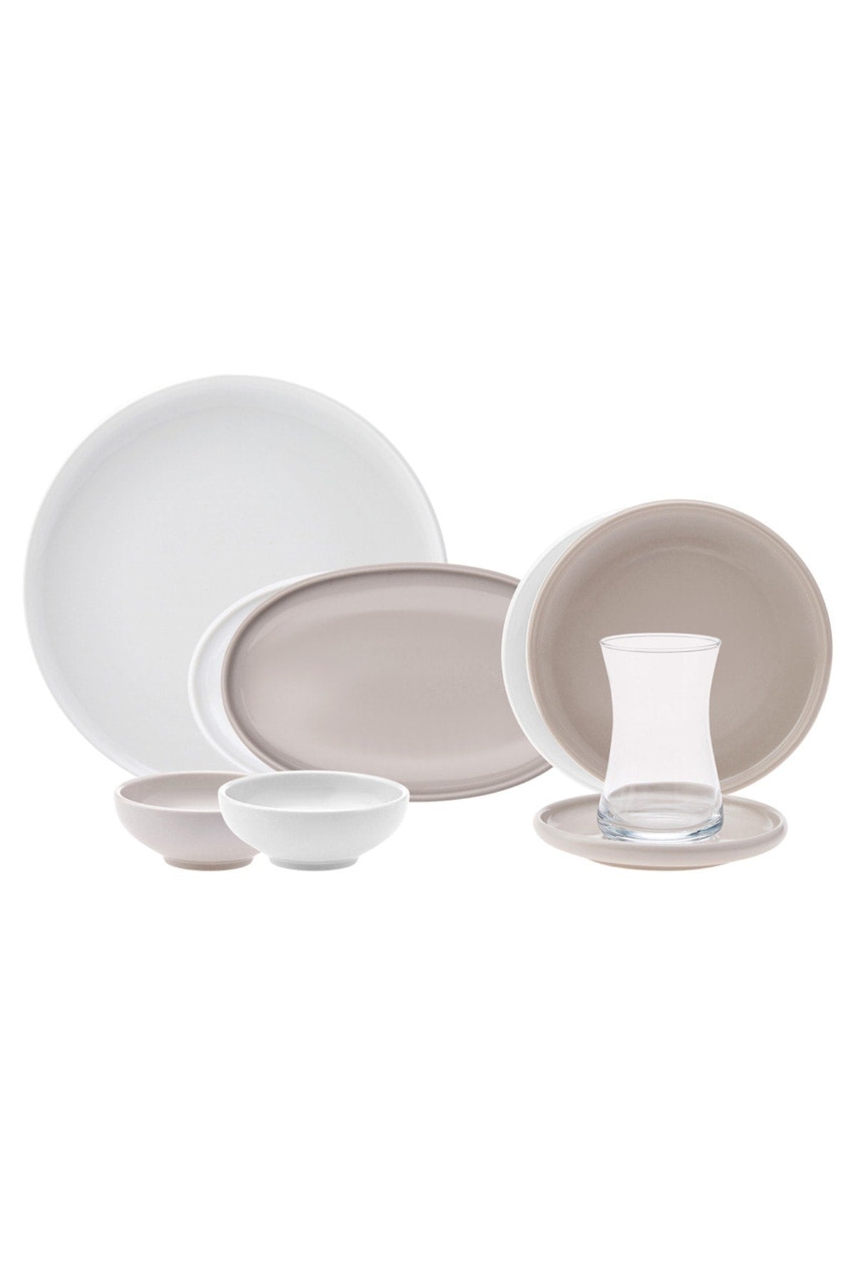 Cordelia Gray 26 Piece Porcelain Breakfast Serving Set for 6 Persons