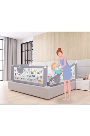 Gradually Adjustable Height (Extra High) Bed Barrier 150 Cm Width X (64-94) Cm Height