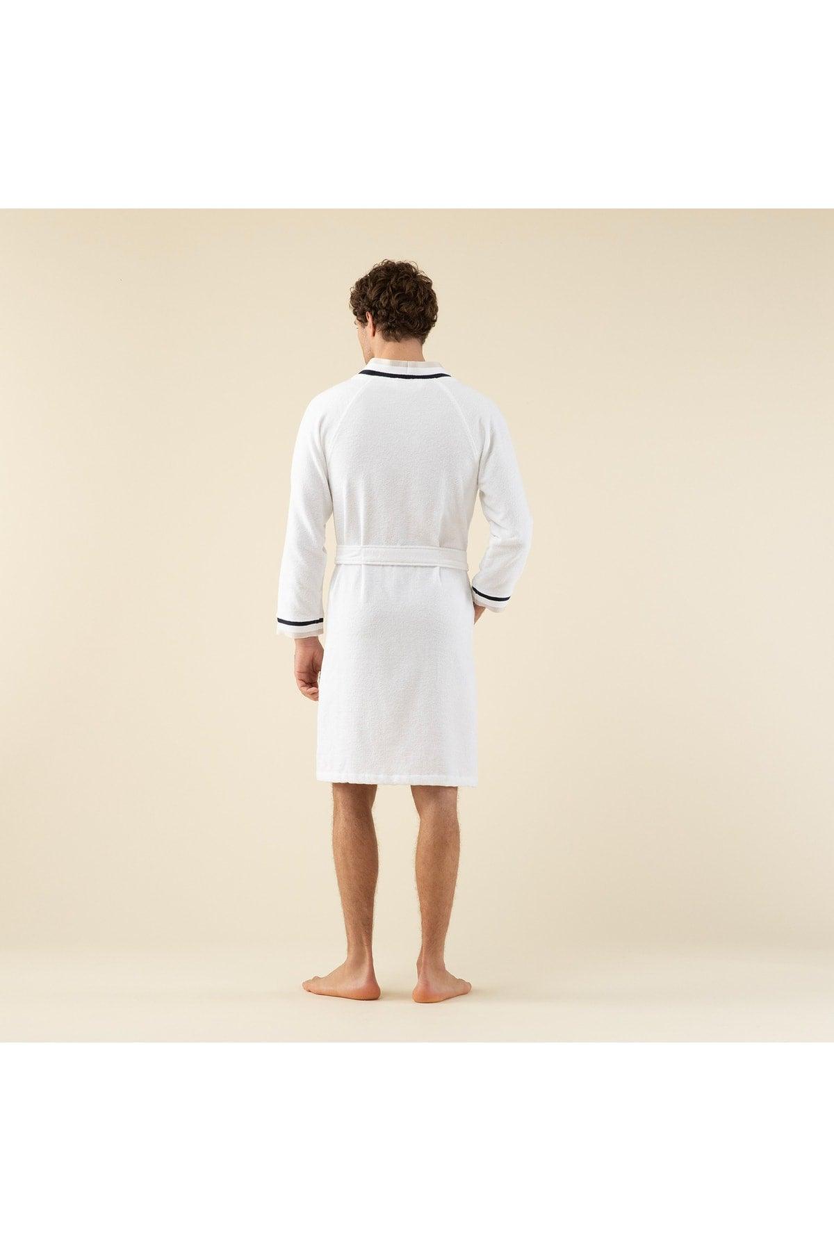 Duras Unisex Bathrobe White - Swordslife