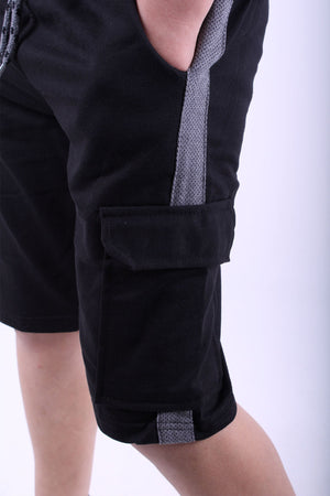 Boy'S Side Stripe Capri With Cargo Pocket