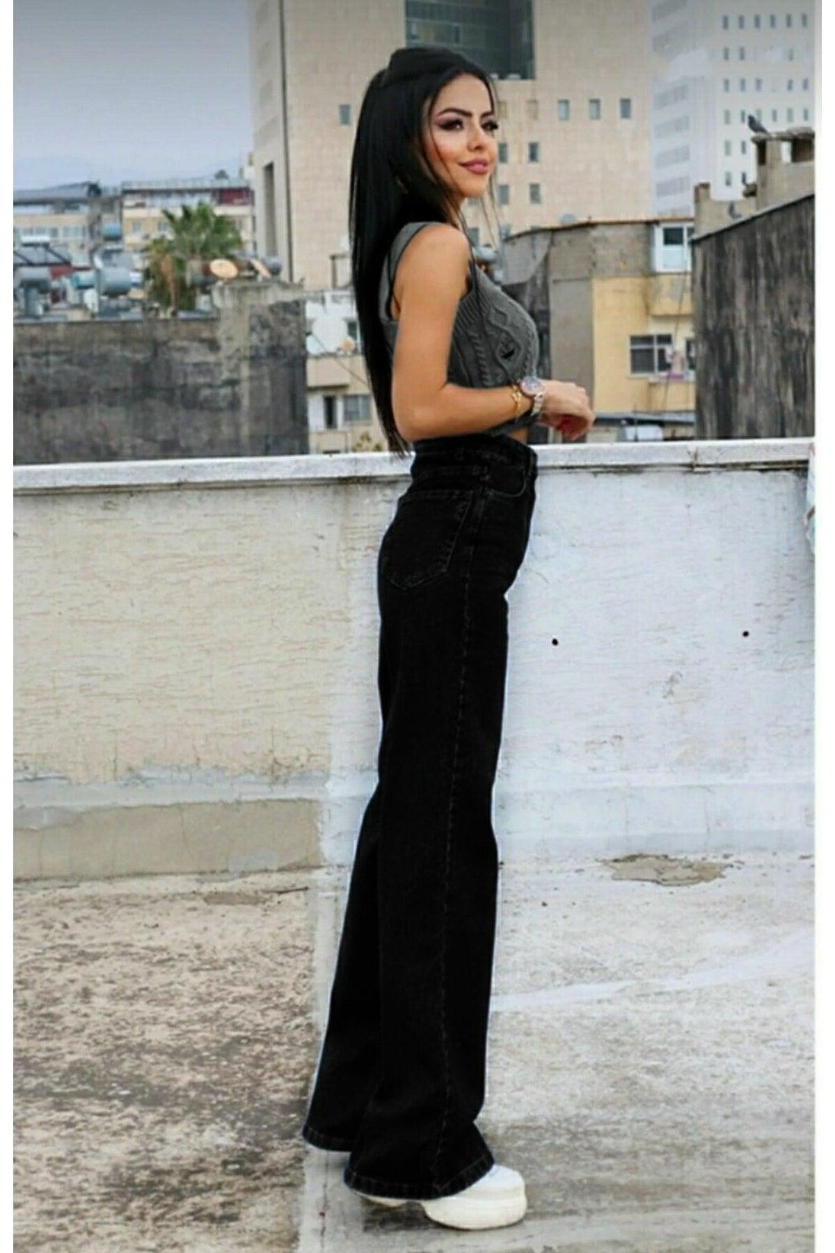 Women's Black High Waist Palazzo Pants - Swordslife