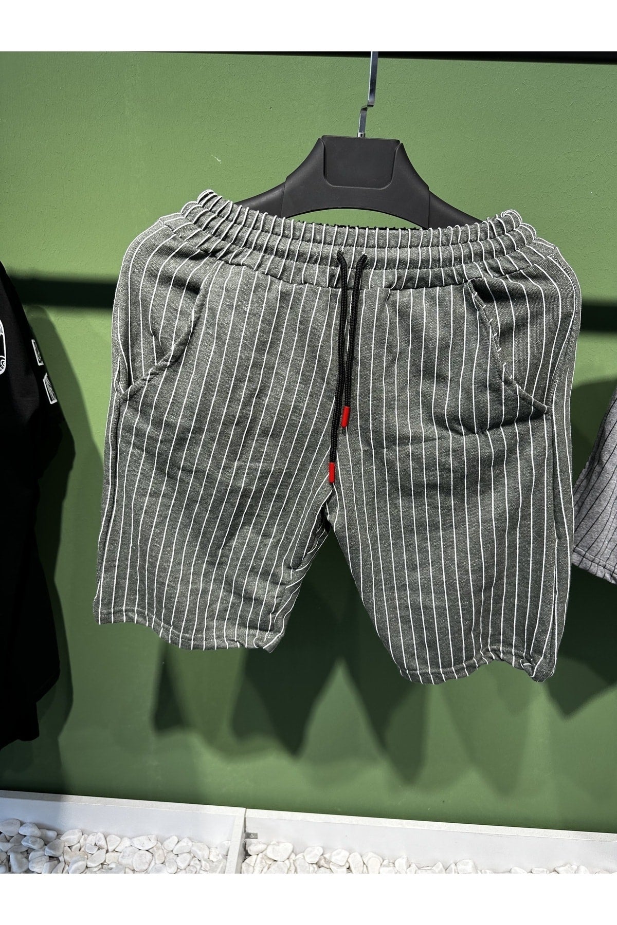 Black Khaki Gray Men'S Striped Regular Fit 3-Pack