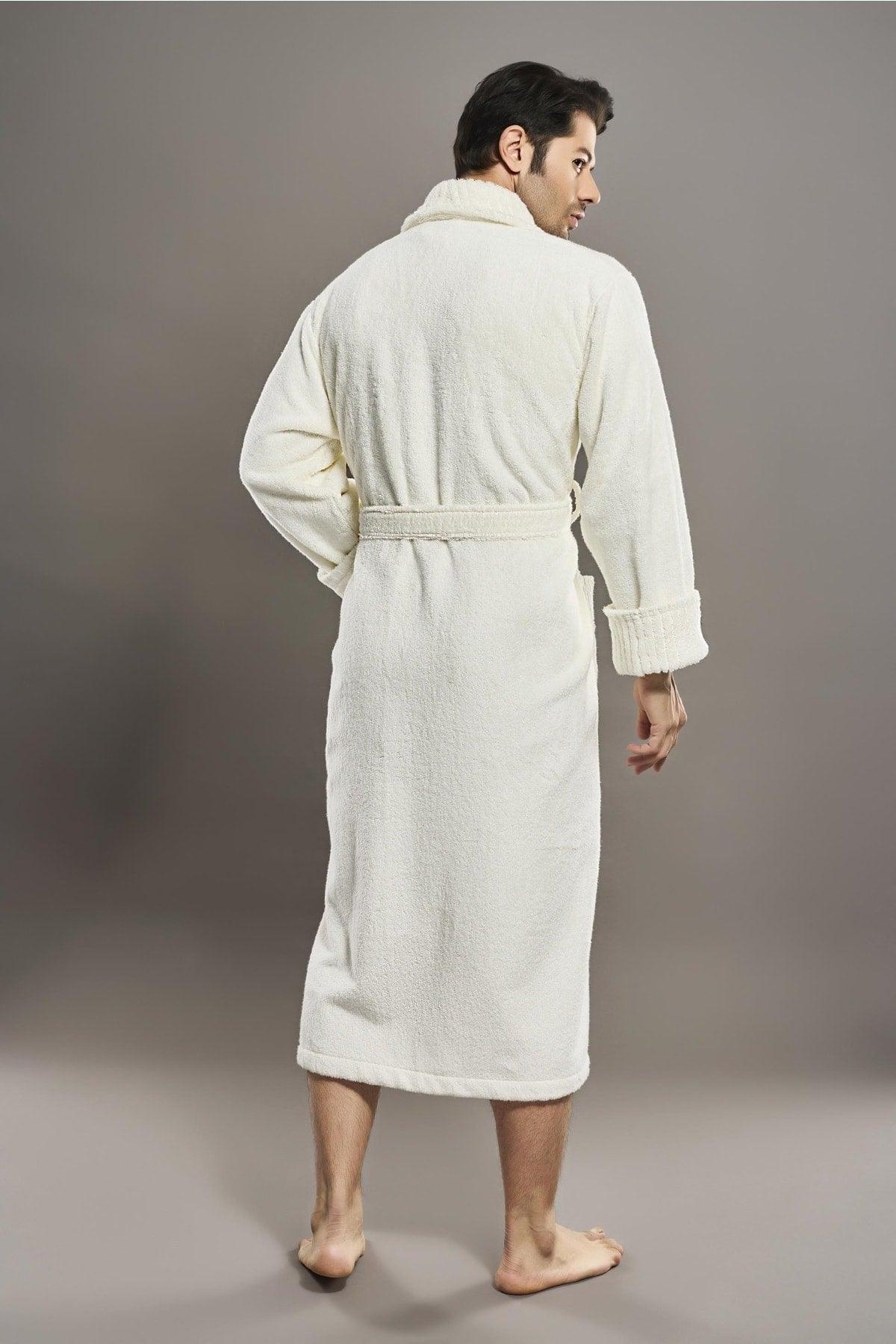 Corded Collar 100% Organic Cotton Men's Bathrobe - Swordslife