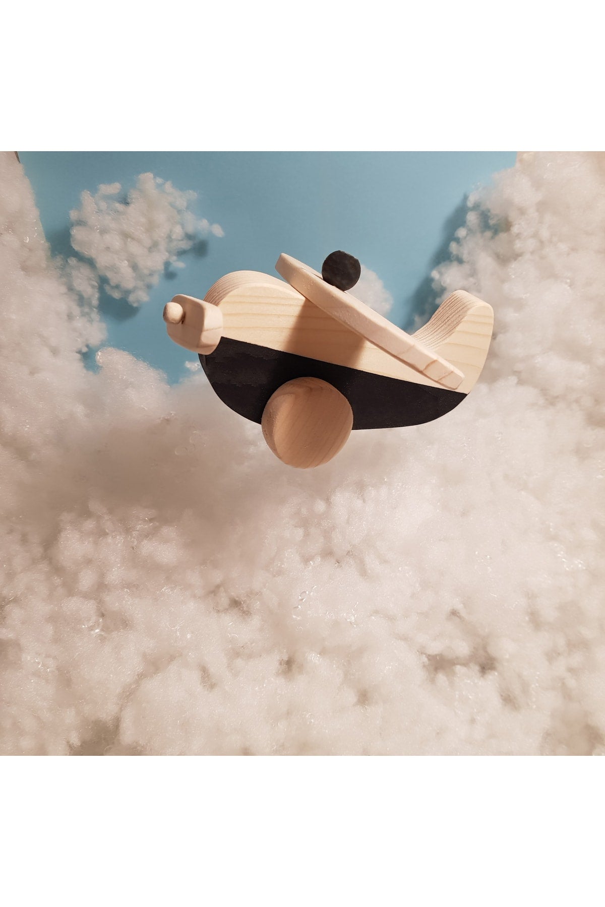 Handmade Wooden Toy Airplane, Educational, Creative, Vintage And Natural And Safe Wooden Baby Toy