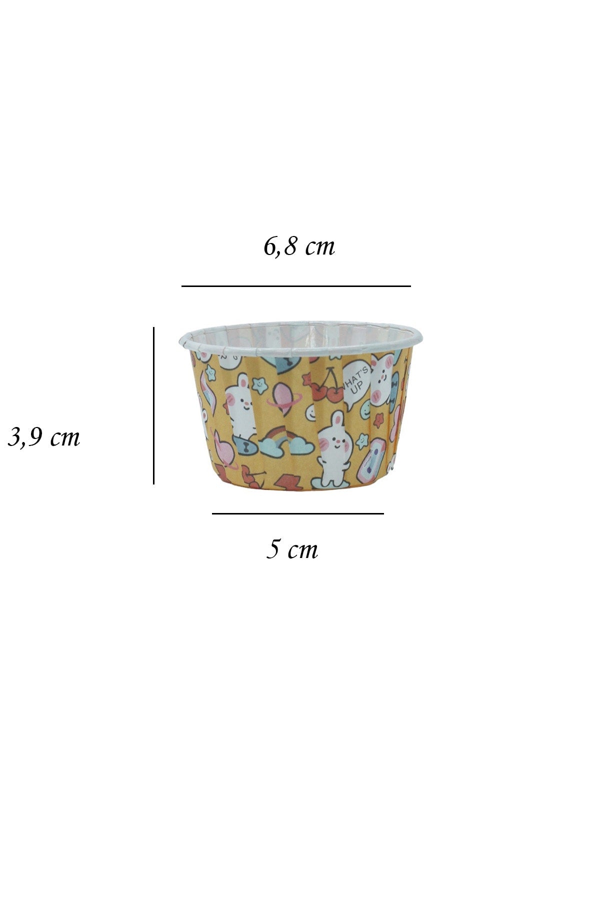 Patterned Muffin Cake Mold 50 Pieces 50x39