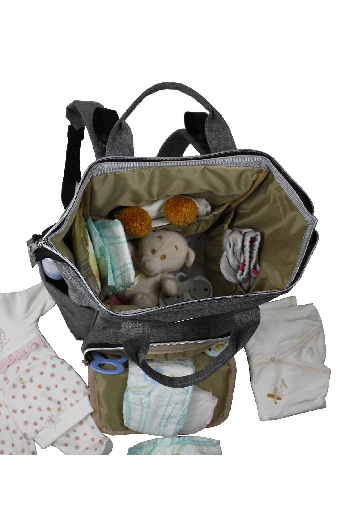 Paris Mother Baby Bag Gray