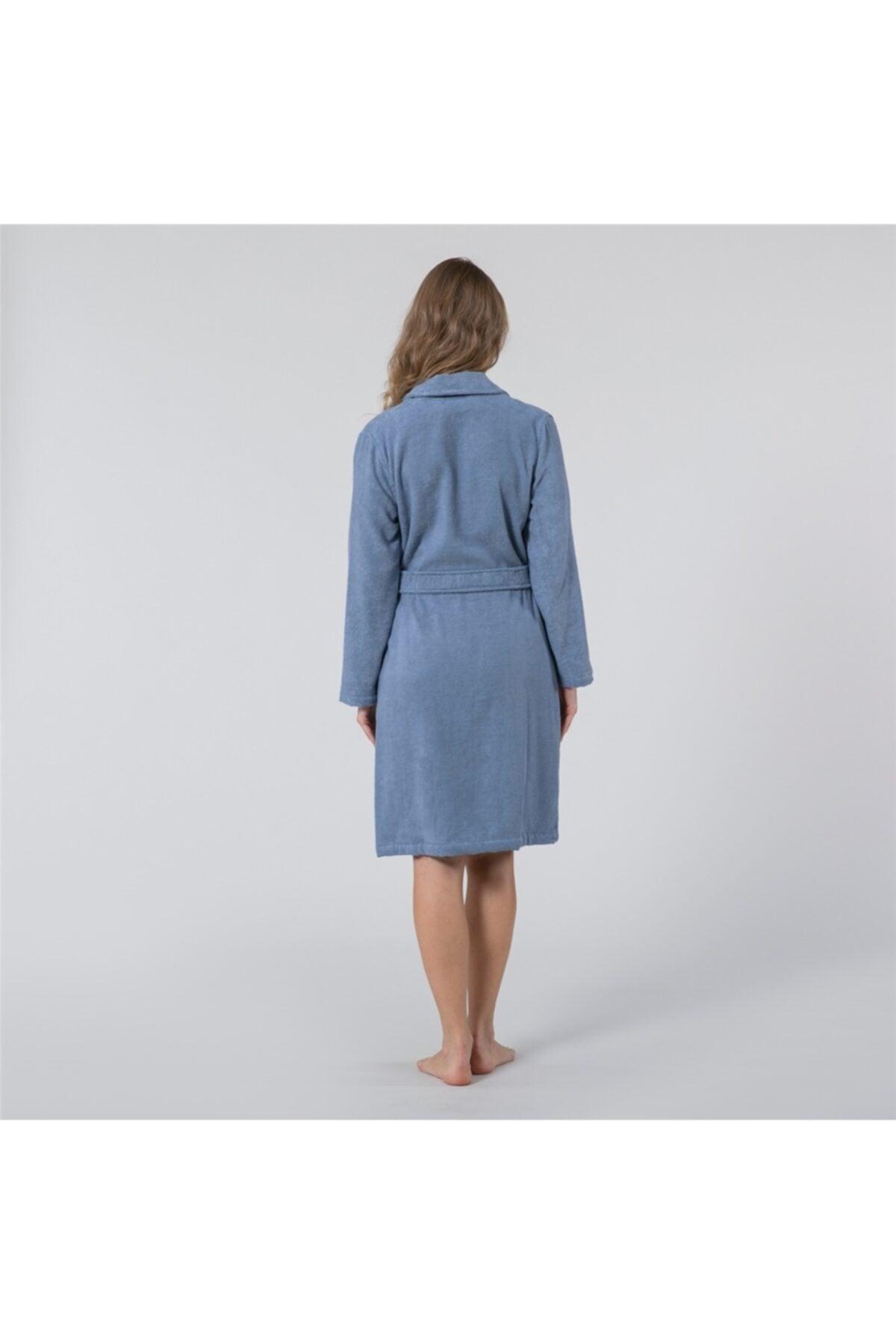 Marlon Women's Bathrobe Lazuli Blue - Swordslife