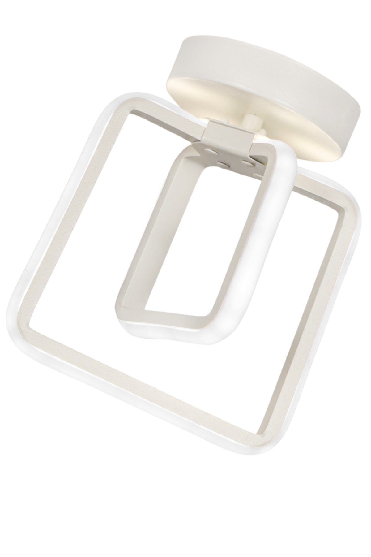 Spacious 3 Color Led Ceiling Mount Single Chandelier White