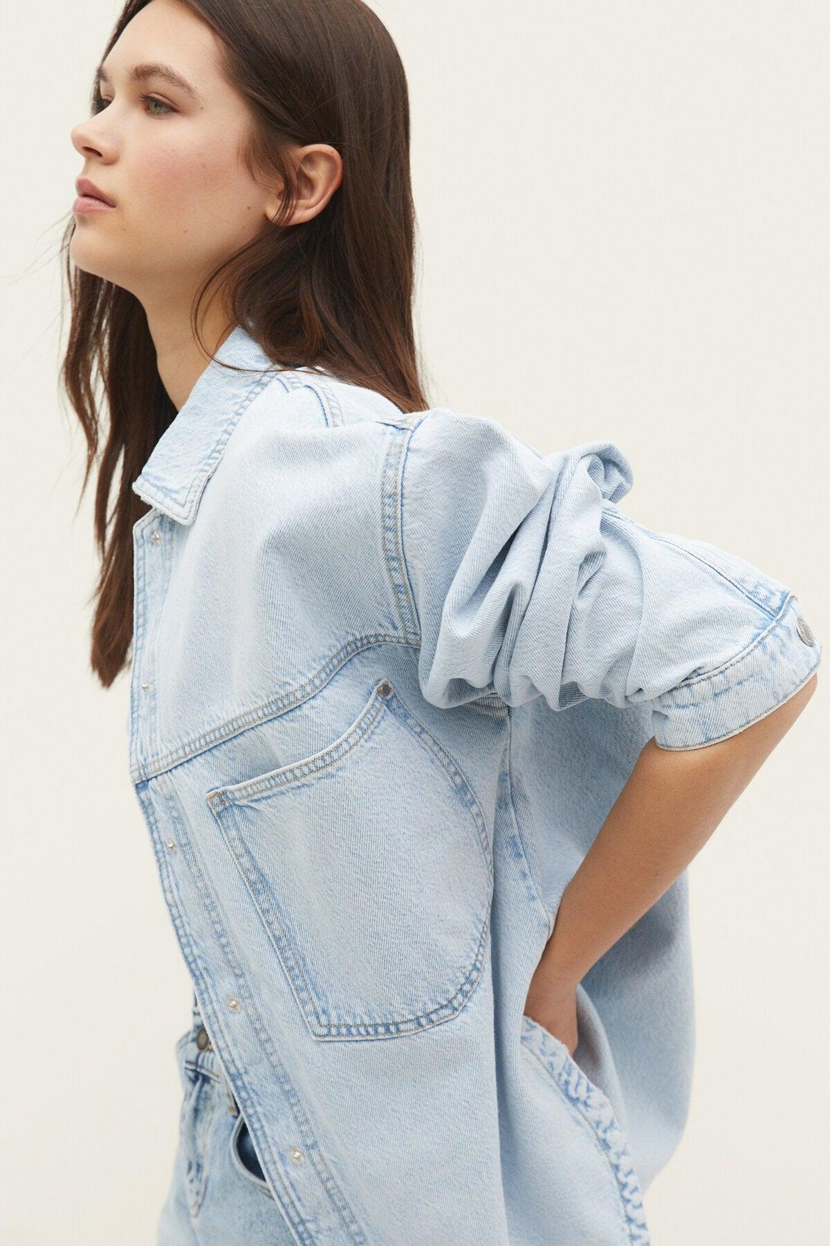 Oversize Denim Slim Jacket - Swordslife