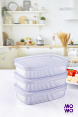 Trove Transparent Plastic 600 ml Breakfast and Kitchen Refrigerator Organizer Storage Container with Lid