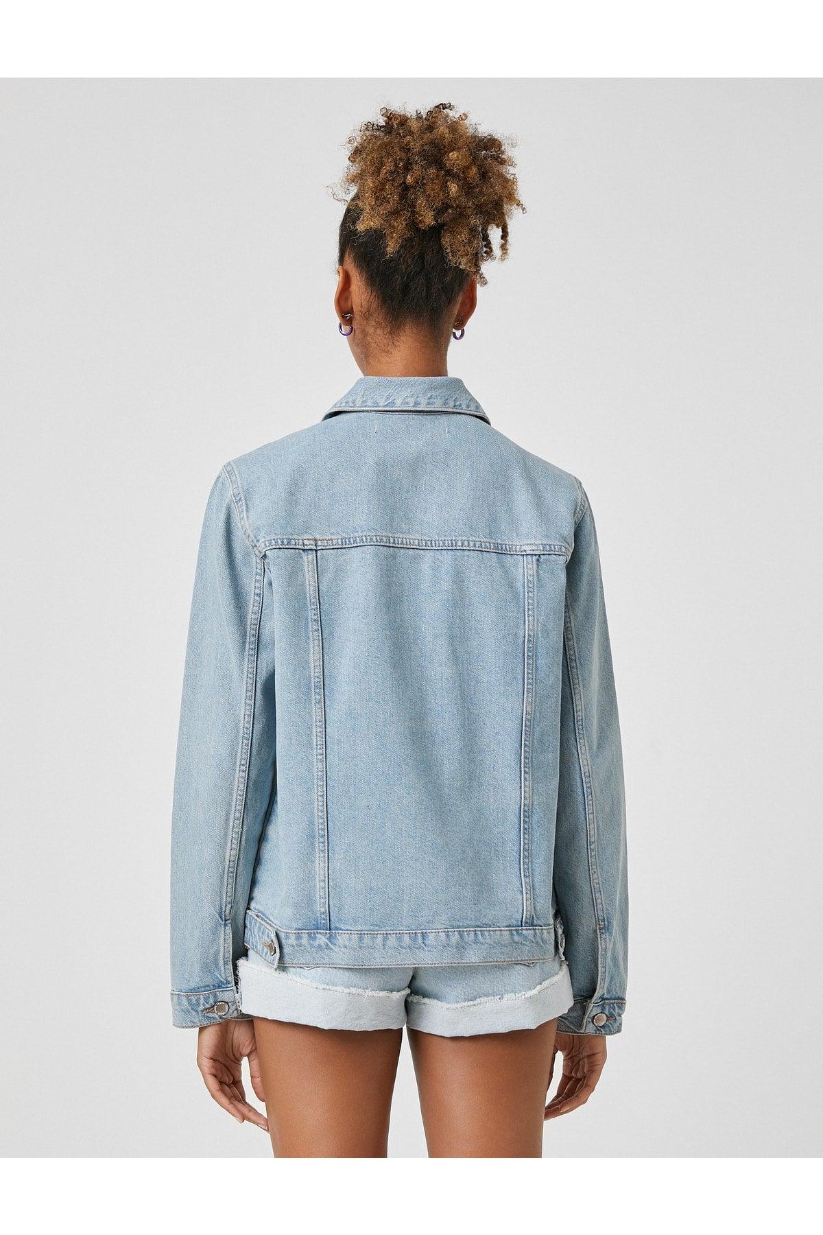 Denim Jacket Shirt Collar Long Sleeve Pocket Detailed - Swordslife