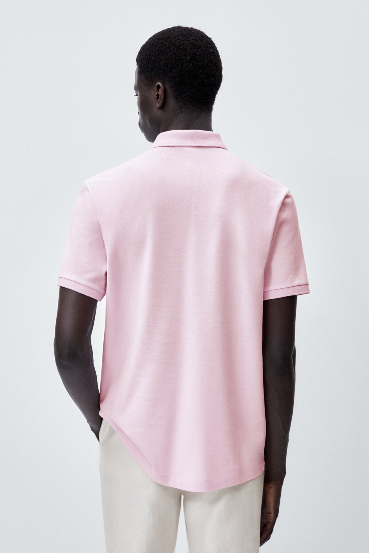 Textured Cotton Polo T-shirt