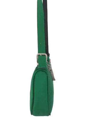 Green Thin Chain Baguette Women'S Bag
