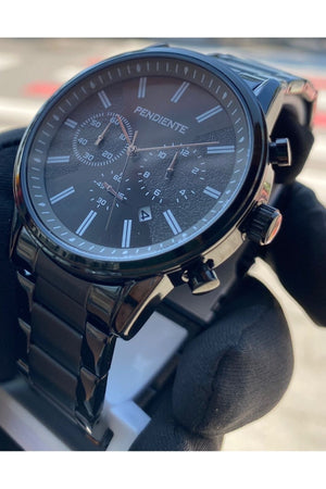 Black Men'S Wristwatch 3 Atm Waterproof Stainless Steel Machine Guaranteed