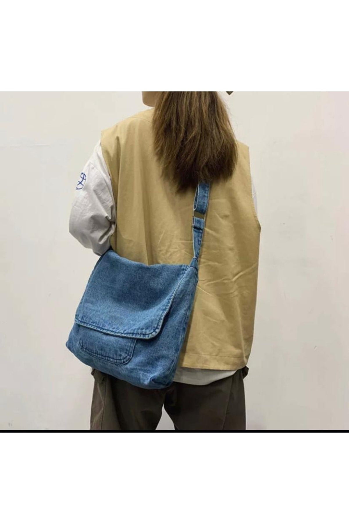 Harajuku Vintage Unisex Denim/Jean Messenger Bag