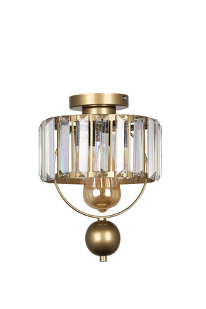 Gallon Single Lux Crystal Antique Ceiling Mount Chandelier