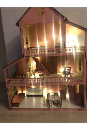 Led Lighted Wooden Playhouse Large Size (76Cm X 57Cm X 25Cm)