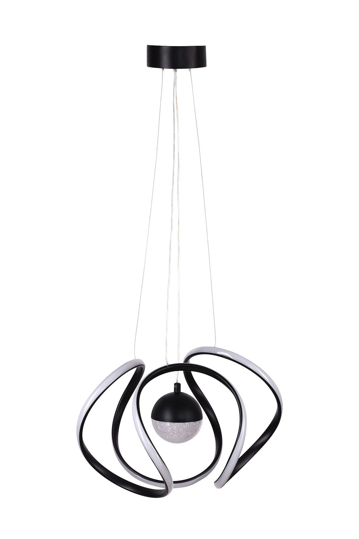 Bretzel Led Chandelier Black