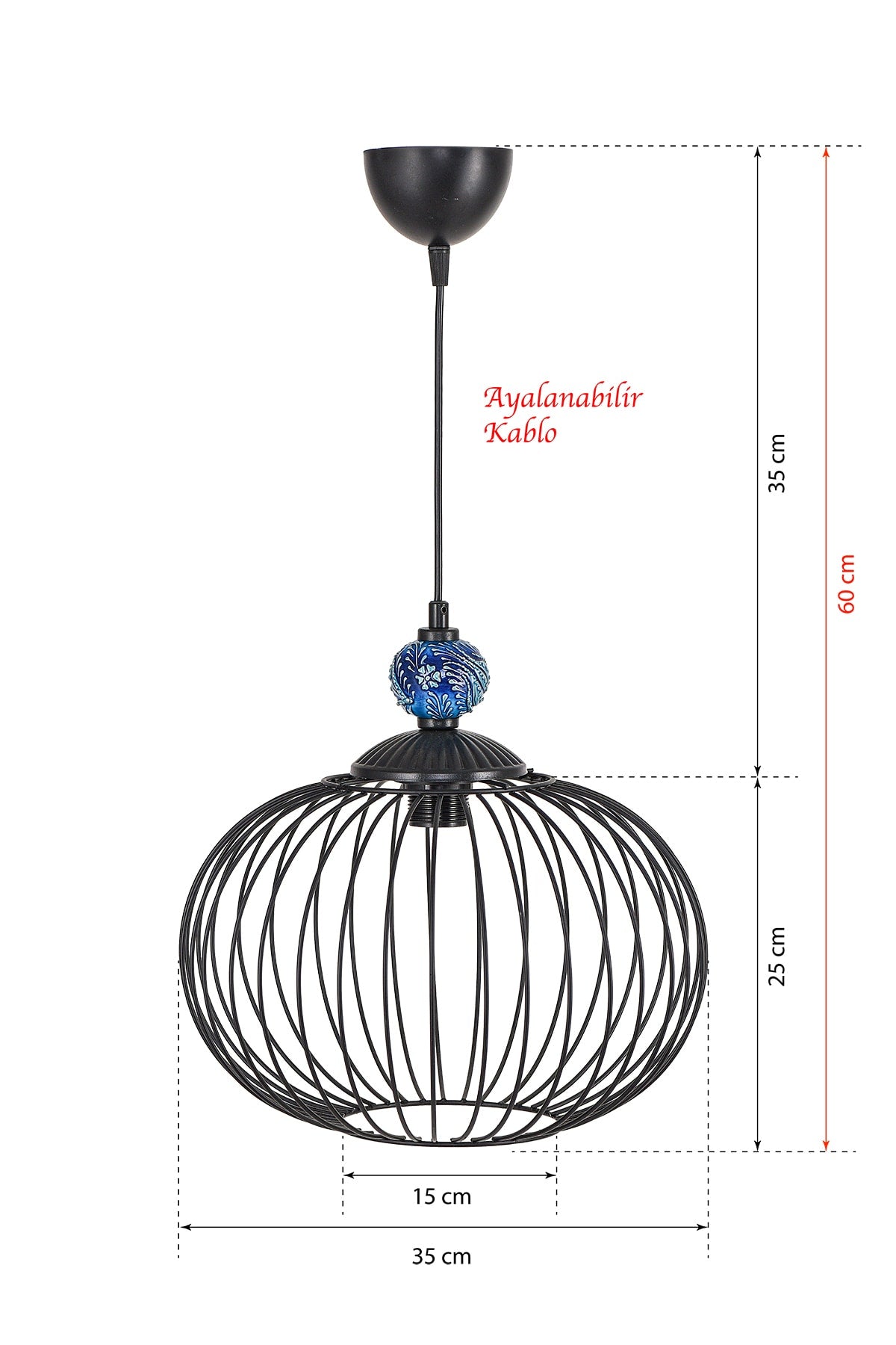 Chubby Stone Chandelier Black Mtla-46