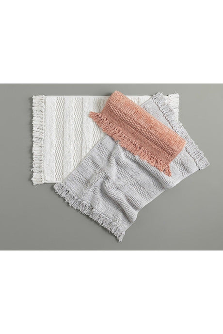 Ava Cotton Bath Mat 60x90 Cm Light Gray - Swordslife