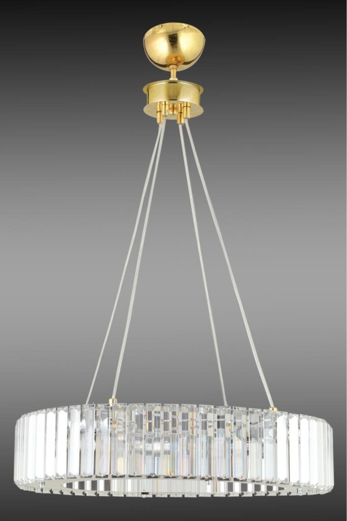 Luxury Diamond 47 Cm Gold Luxury Crystal Stone Chandelier