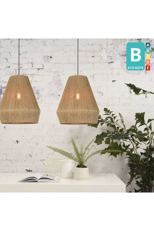 Lighting Pendant Lamp Bohemian Jute Funnel Chandelier Rustic