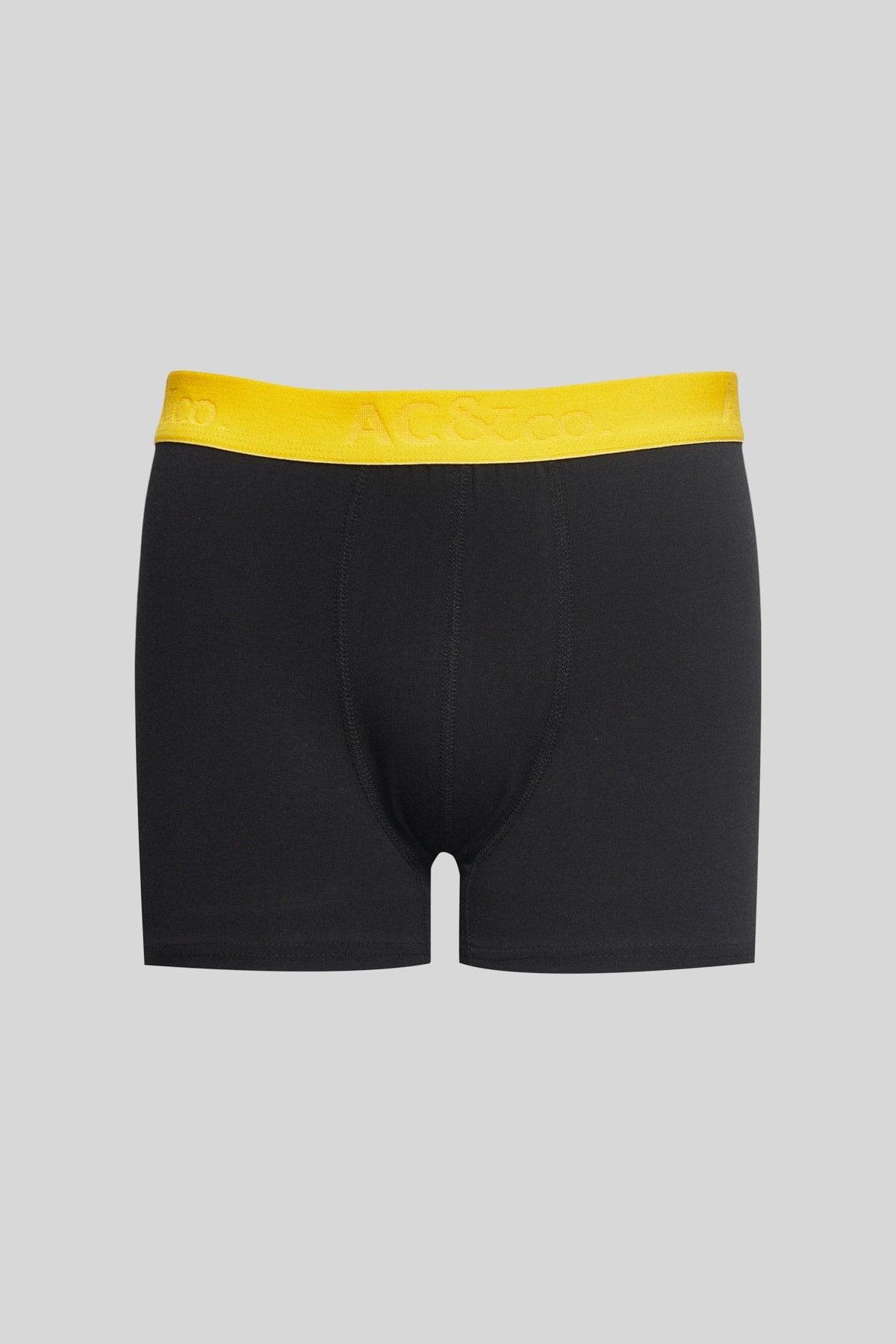 Men'S Black-Yellow 3-Pack Cotton Flexible Boxer
