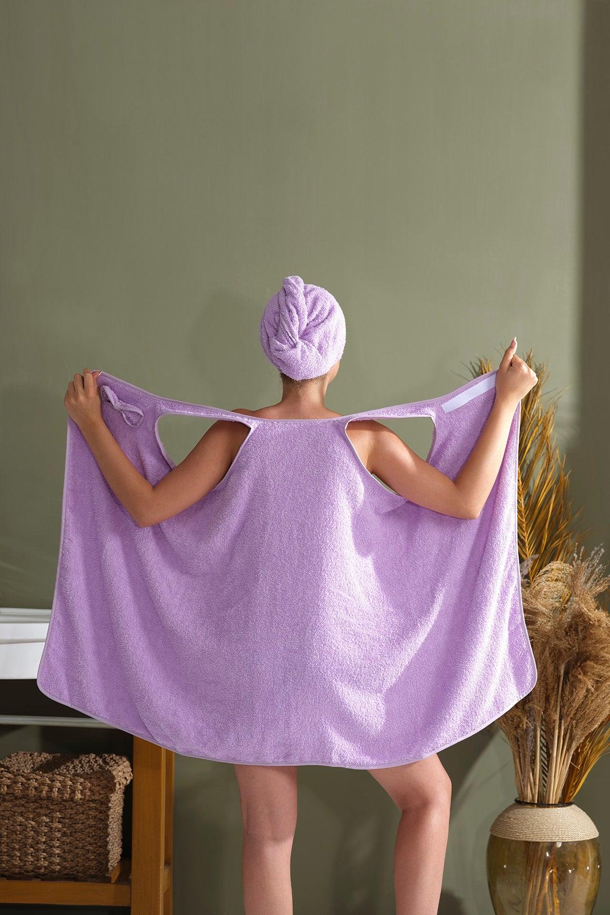 Hanging Bathrobe And Towel Bonnet | Bathrobe Set | Sauna Set | Beach Dress | Dressing gown - Swordslife