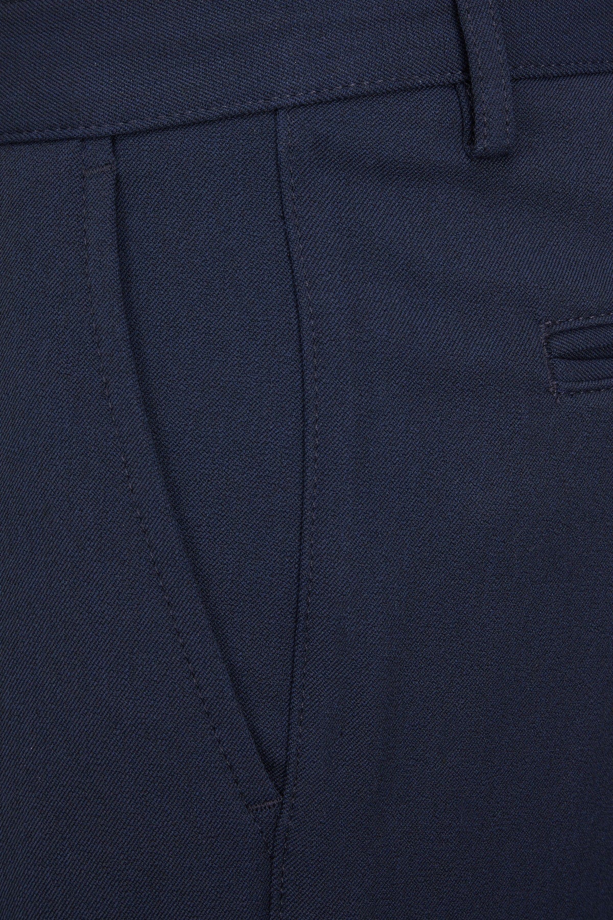 Dark Navy Blue Chino Lace-Up Sport Trousers