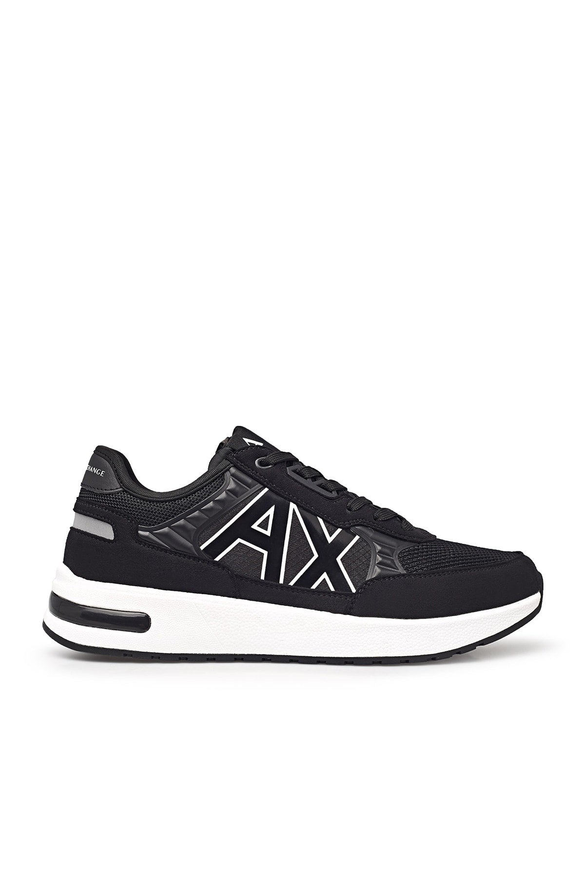 Men's Black Lace-Up Sneakers