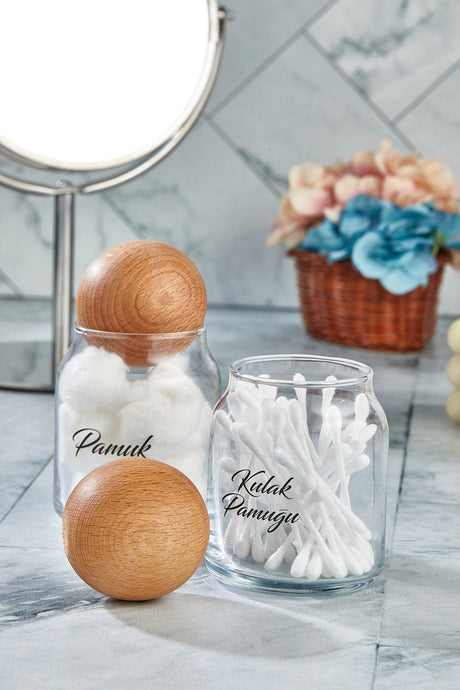 2 Pairs of Glass Ball Covered Ear Chop & Cotton 300 ml - Swordslife