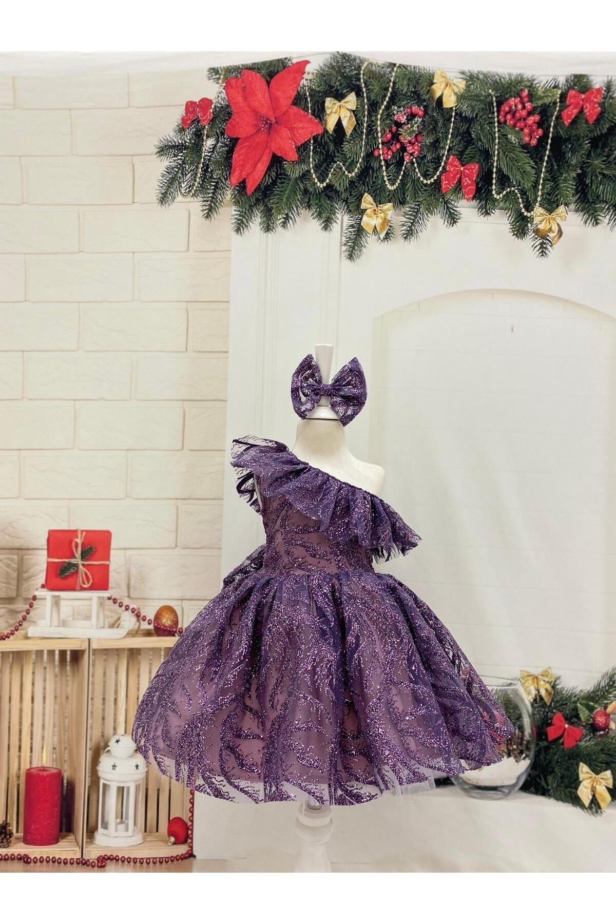 Lilac One-Shoulder Girl'S Dress