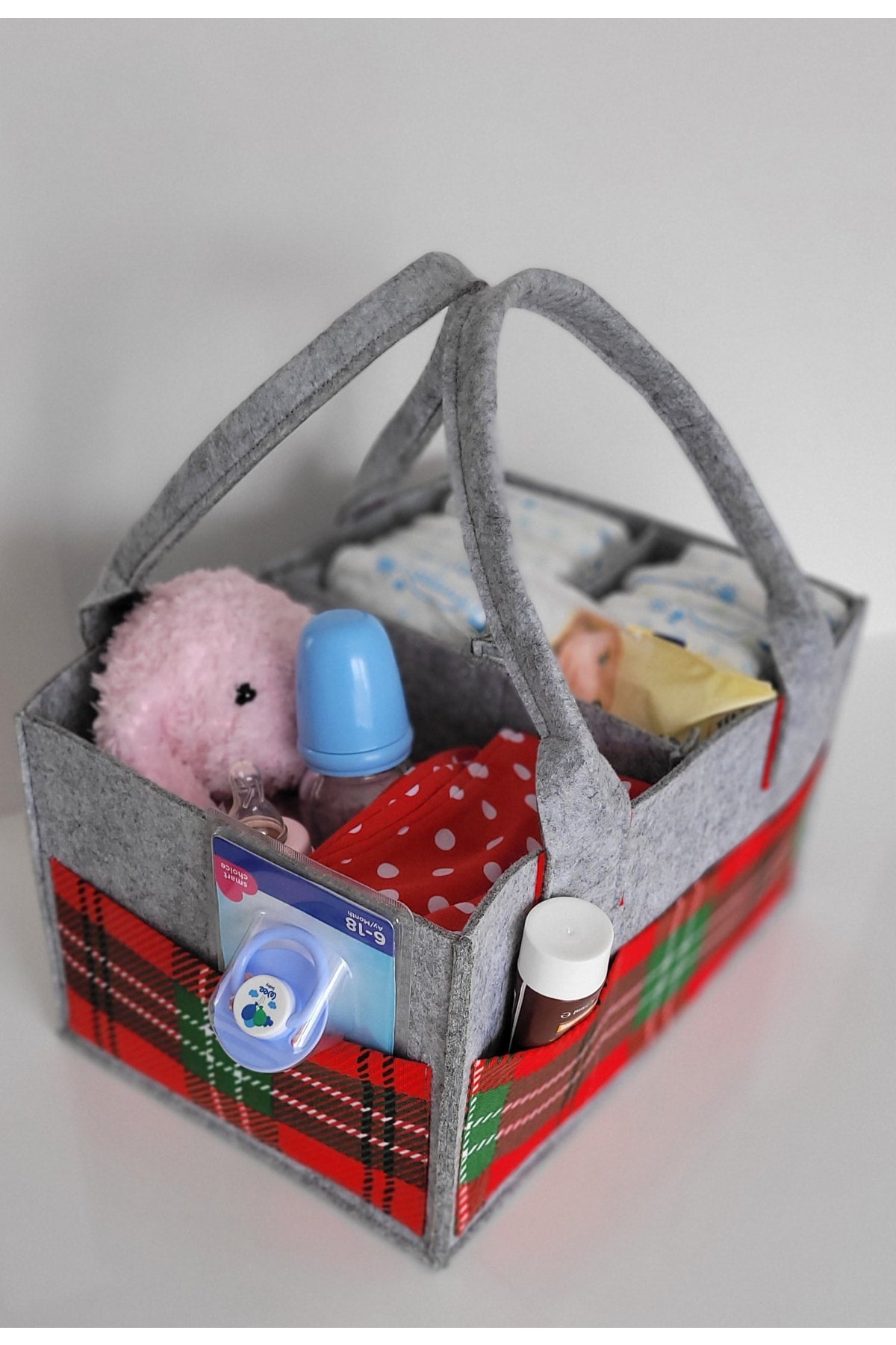 Handmade Multi-Purpose Felt Mother Baby Care And Organizer Bag Functional Organizer With Lid