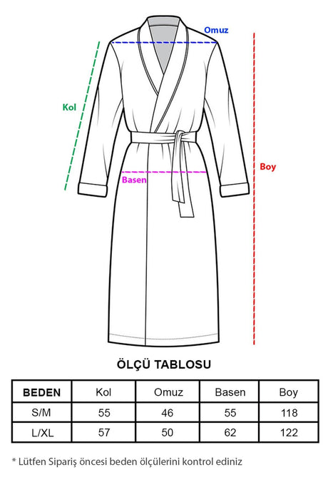 Unisex Karya Peshtemal Bathrobe Powder - Swordslife