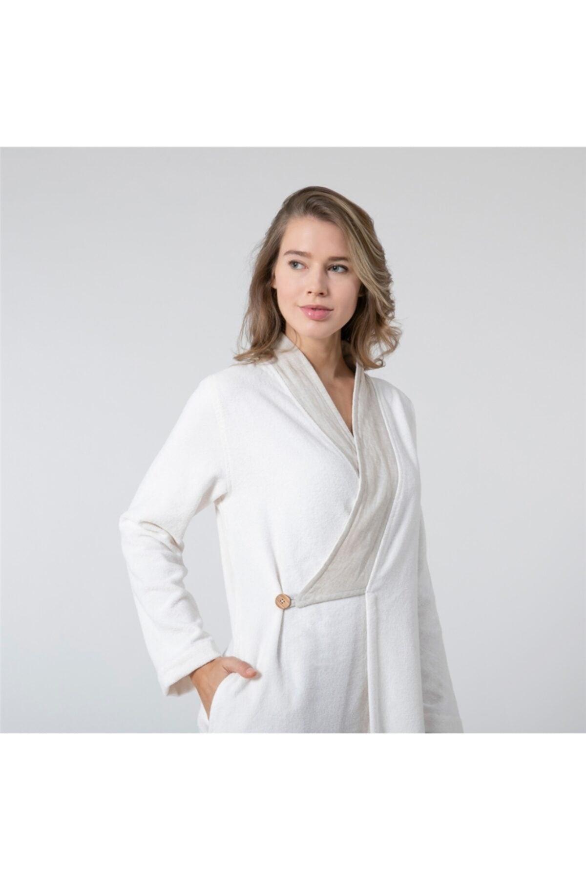 Pure Women's Bathrobe Ecru - Swordslife