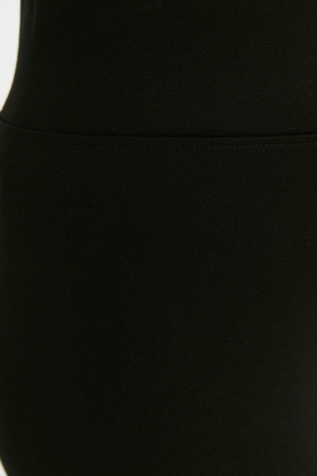 Women's Curve Plus Size Firming Firming High Waist Black Leggings - Swordslife