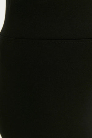 Women's Curve Plus Size Firming Firming High Waist Black Leggings - Swordslife