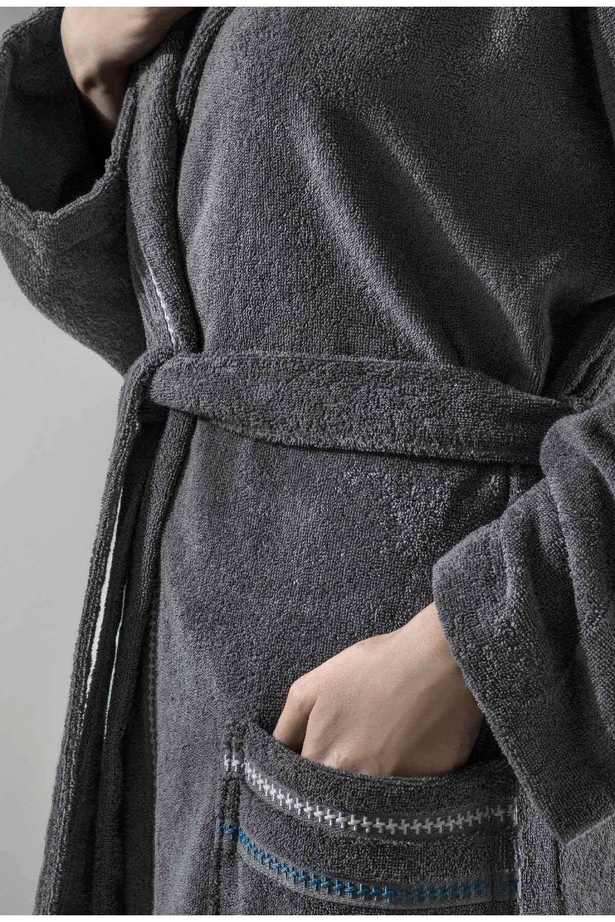 Profundo Robe Space - Extra Soft, Modern And Special Design 100% Cotton Unisex Hooded Bathrobe - Swordslife