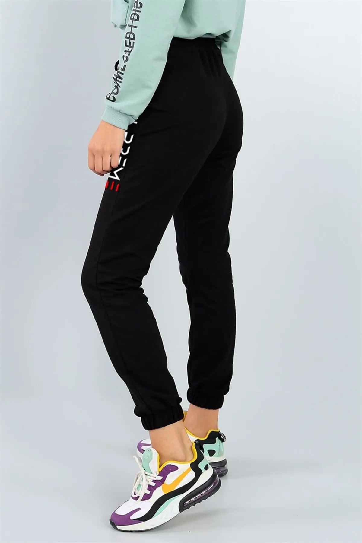 Women's High Waist Printed Jogger Sweatpants - Swordslife