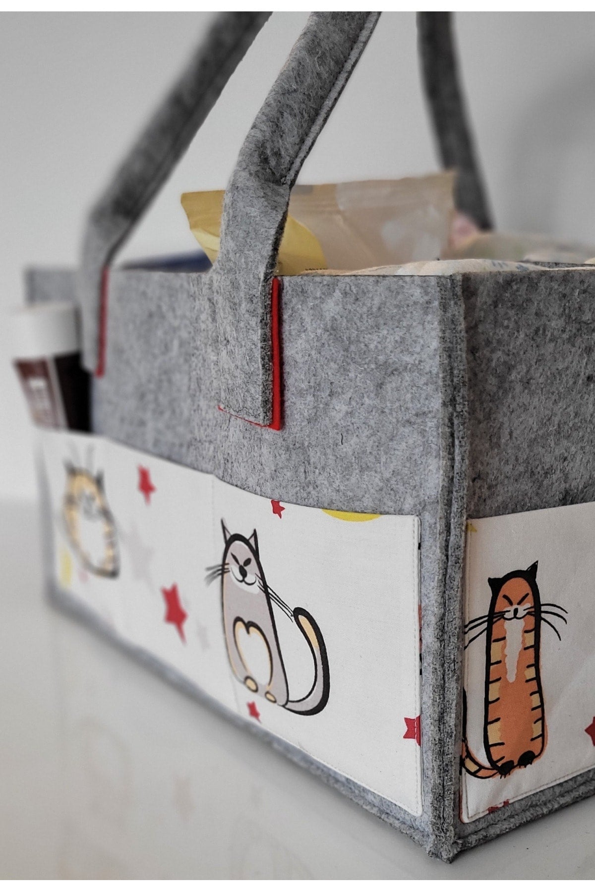 Handmade Multi-Purpose Felt Mother Baby Care And Organizer Bag Functional Organizer