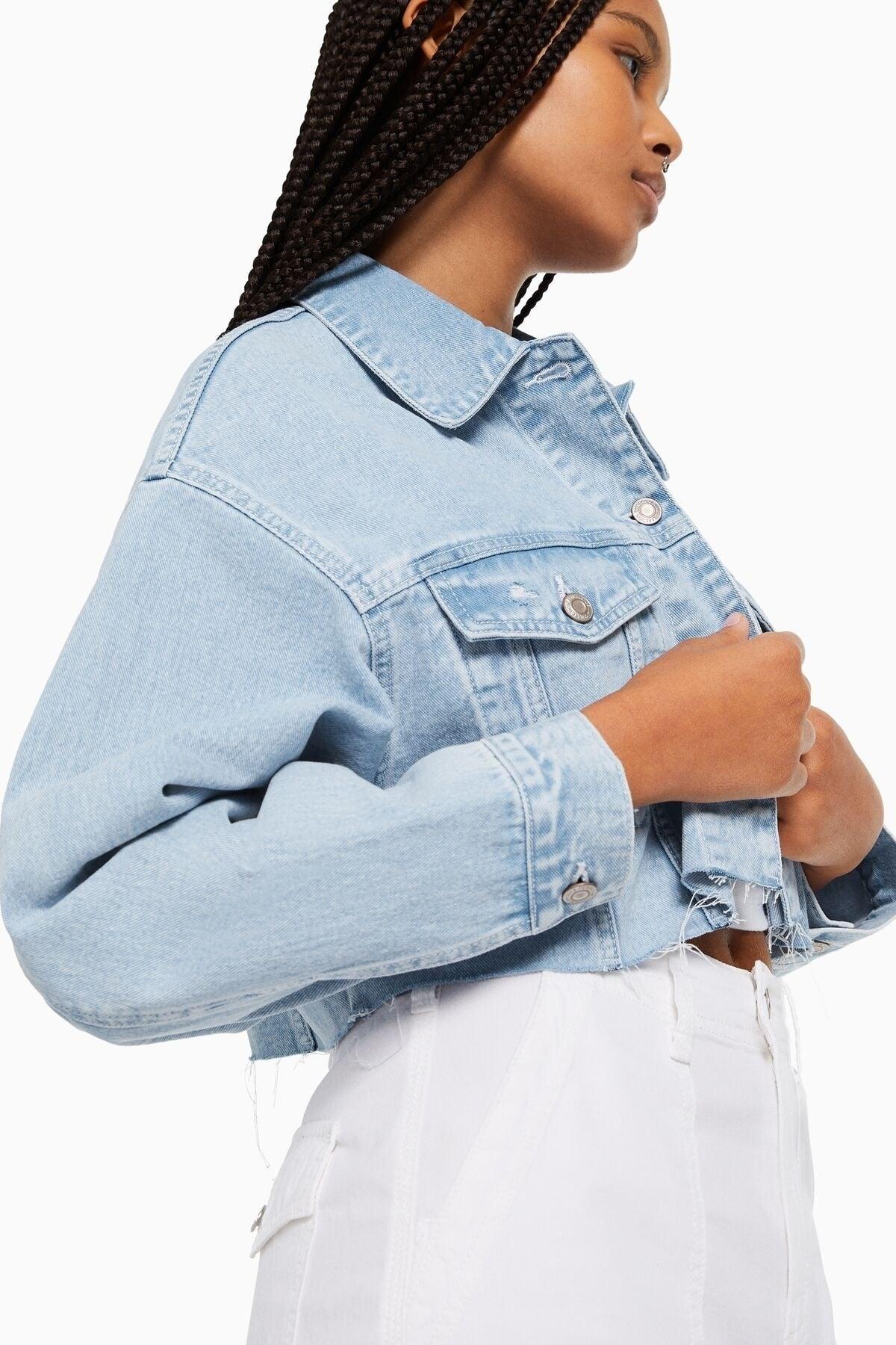 Cropped Denim Jacket - Swordslife