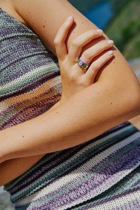 Set of 6 Enamel Rings 0601 - Swordslife